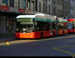 VB Biel - Hess Trolleybus Nr.53 unterwegs auf der Linie 1 in der Stadt Biel am 06.02.2024