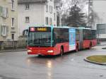 VB Biel - Mercedes Citaro Nr.155  BE  666155 unterwegs auf der Linie 1 im Orpundplatzkreisel am 15.02.2011    
