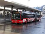 Stadtbus Chur - Mercedes Citaro GR 155850 unterwegs auf der Linie 4 bei den Haltestellen vor dem Bahnhof Chur am 02.01.2015