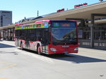 Chur Bus - Mercedes Citaro  GR  97516 unterwegs vor dem Bahnhof in Chur am 26.03.2016
