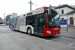 Chur Bus C2 mit Werbung für IBC am 17.12.16 auf dem Bhfplatz Chur.