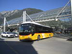 Postauto/Regie Chur GR 173 204 (MAN R12 Lion's Regio) verlässt am 13.6.2019 das Postauto-Deck des Bahnhofs Chur.
