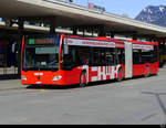 Chur Bus - Mercedes Citaro GR 155850 unterwegs bei den Bushaltestellen vor dem Bahnhof in Chur am 19.02.2021