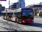 Chur Bus - Mercedes Citaro GR 155852 unterwegs bei den Bushaltestellen vor dem Bahnhof in Chur am 19.02.2021