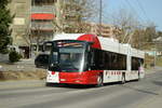 TPF Transports publics fribourgeois  Trolleybus articulé  Hess °LighTram° DC (BGT N2D) 6604 sur la ligne 2   Ici à Villars sur Glâne, Méridienne.