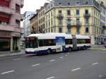 TPG - Hess-Trolleybus  Nr.756 unterwegs auf der Linie 3 in der Stadt Genf am 11.01.2014