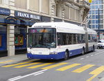 TPG - Trolleybus Nr.767 unterwegs auf der Linie 3 in der Stadt Genf am 09.04.2016