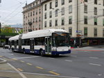 tpg - Trolleybus Nr.761 unterwegs auf der Linie 19 in den Strassen von Genf am 04.06.2016