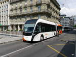 tpg - Trolleybus Nr.1612 unterwegs auf der Linie 19 in der Stadt Genf am 03.06.2017