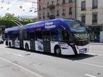 tpg - Trolleybus Nr.1627 unterwegs auf der Linie 6 in der Stadt Genf am 03.06.2017