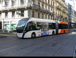 tpg - VanHool Trolleybus Nr.1650 unterwegs in der Stadt Genf am 2023.01.01