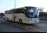 Mercedes Tourismo Reisebus beim Flughafen Genf am 01.01.2023