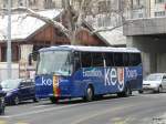 Bova Reisecar unterwegs in der Stadt Genf am 14.02.2013