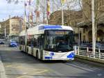 TL Lausanne - Trolleybus Nr.835 unterwegs auf der Linie 21 in Lausanne am 14.02.2015