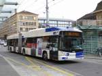 TL Lausanne - Trolleybus Nr.867 unterwegs auf der Linie 3 in der Stadt Lausanne am 18.02.2016