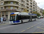 TL - Hess Trolleybus Nr.801 unterwegs in der Stadt Lausanne am 01.10.2022