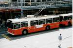 Aus dem Archiv: TL Lausanne - Nr. 734 - FBW/Hess Trolleybus am 7. Juli 1999 in Lausanne, Place Riponne