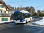 tl - VanHool Bus Nr.450  VD  1542 unterwegs auf der Linie 46 in Lausanne am 16.02.2013