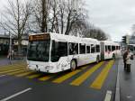 VBL - Mercedes Citaro  Nr.161  LU  15025 unterwegs auf der Linie 20 bei den Haltestellen vor dem Bahnhof in Luzern am 03.01.2014