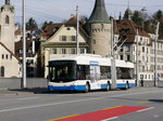 VBL - Trolleybus Nr.222 unterwegs auf der Linie 7 in Luzern am 28.03.2016