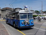 VBL Luzern - FBW-FFA Trolleybus Oldtimer Nr.25 unterwegs in Luzern mit Publikumsfahrten anlässlich der 75 Jahrfeier der VBL und Trolleybus Days 2016 am 21.05.2016