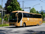Reisebus MAN Lion`s Coach unterwegs in der Stadt Luzern am 21.05.2016