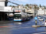 VBL - Trolleybus Nr.216 unterwegs auf der Linie 6 in Luzern am 09.12.2017