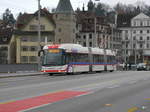 VBL - Trolleybus Nr.406 unterwegs auf der Linie 1 in Luzern am 03.02.2018