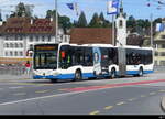 VBL - Mercedes Citaro Nr.169  LU 175074 unterwegs auf der Linie 19 in Luzern am 27.07.2023