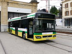 TransN - Volvo  Nr.220  NE 9920 vor dem Tram - Busdepot von Neuchâtel am 22.05.2016