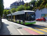 transN - Hess Trolleybus Nr.143 unterwegs auf der Linie 107 in der Stadt Neuchâtel am 30.09.2023