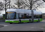 TransN - Hess Trolleybus (Lightram 19 DC) Nr.175  NE 209175 unterwegs auf der Linie 107 in der Stadt Neuchâtel am 28.01.2024