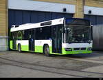 TransN - Volvo 7700 Nr.219 NE 93219 abgestellt vor dem Depot in der Stadt Neuchâtel am 28.01.2024