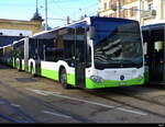 TransN - Mercedes Citaro Nr.374  NE 146374 vor dem Tram/Busdepot in der Stadt Neuchâtel am 28.01.2024