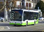 TransN - Mercedes Citaro Nr.435  NE 220435 unterwegs auf einer Dienstfahrt zum Depot in der Stadt Neuchâtel am 28.01.2024