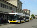 VBSH Schaffhausen - Nr. 104 - Hess/Hess Gelenktrolleybus am 25. September 2011 beim Bahnhof Schaffhausen