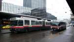 Schon fast ein historisches Treffen. Trolley 110 
(der 108 ist auch noch in SG) und NAW/Hess 238 beim Hauptbahnhof am 09.02.09