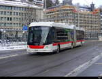 VBSG - Hess Trolleybus Nr.102 unterwegs auf der Linie 6 beim Bhf. St. Gallen am 21.01.2024