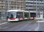 VBSG - Hess Trolleybus Nr.135 unterwegs auf der Linie 2 beim Bhf. St. Gallen am 21.01.2024