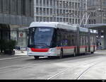 VBSG - Hess Trolleybus Nr.136 unterwegs auf der Linie 2 beim Bhf. St. Gallen am 21.01.2024