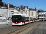 VBSG - Hess-Swisstrolley BGGT-N2C Nr.190 unterwegs in St.Gallen am 01.03.2012