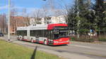 Stadtbus Nr. 175 am 20.02.2020 kurz vor Zinzikon. Die Solaris Trollino's (Bj 2005) sind nun auch schon 15 Jahre im Einsatz. Beinahe am gleichen Standort hatte ich vor über 10 Jahren eines meiner ersten Bilder hochgeladen.