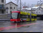 Stadtbus Winterthur - Hess Trolleybus Nr.133 unterwegs bei leichtem Schneefall in Winterthur am 2023.01.22