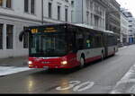 Stadtbus Winterthur - MAN Lion`s City Nr.370  ZH 527370 unterwegs bei leichtem Schneefall in Winterthur am 2023.01.22