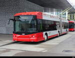 Stadtbus Winterthur - Hess Trolleybus Nr.103 unterwegs auf der Linie 2 bei den Bushaltestellen vor dem Bahnhof in Winterthur am 11.02.2024