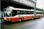 Aus dem Archiv: WV Winterthur - Nr. 161 - Mercedes O 405GTZ Gelenktrolleybus am 18. April 1998 beim Bahnhof Winterthur