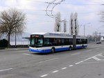 VBZ - Trolleybus Nr.168 unterwegs auf der Linie 33 in der Stadt Zürich am 11.03.2016