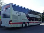 Heck des, durch die SBB und DB betriebenen, IC Bus, bei der Carstation Sihlquai, am 28.5.2016.