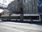 Elektrischer Doppelgelenkbus in Zürich aufgenommen am 18.08.2009