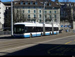 VBZ - Trolleybus Nr.62 unterwegs in Zürich am 21.02.2021